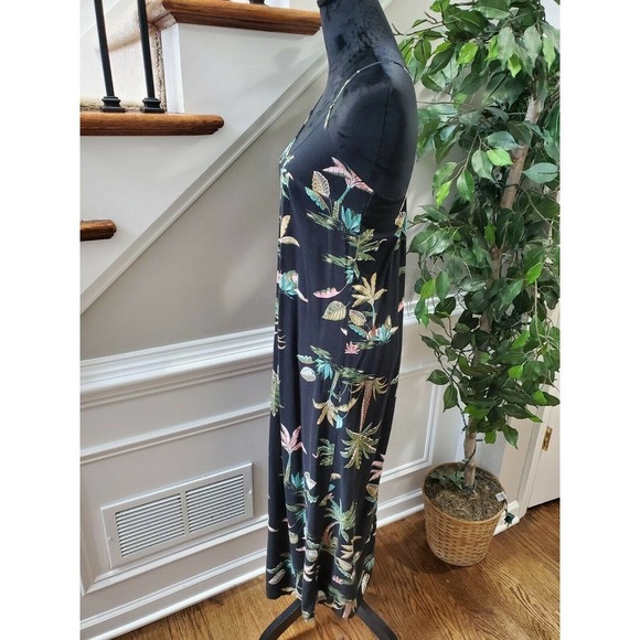 Old Navy Women's Blue Floral 100%Rayon V-Neck Strappy Long Maxi Dress Size Small - Picture 6 of 10